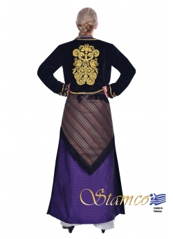 Greek Traditional Pontian Dress with Embroidered Vest 