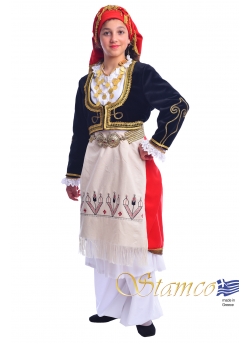 Traditional Cretan Anogia Girl Dress Costume 