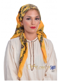 Traditional Yellow Cotton Scarf 