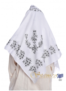 Traditional Cotton White Scarf 