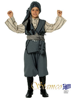 Traditional Dress Pontos Boy Grey