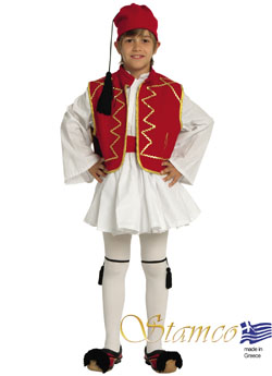 Traditional Dress Tsolias Boy Red