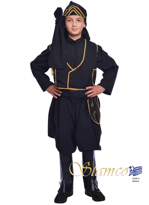 Traditional Dress Pontos Boy Black
