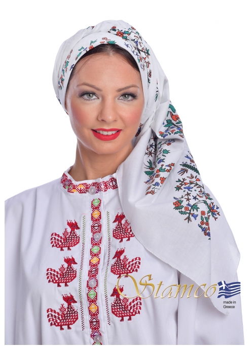 Traditional Cotton Scarf of Evia - Central Greece