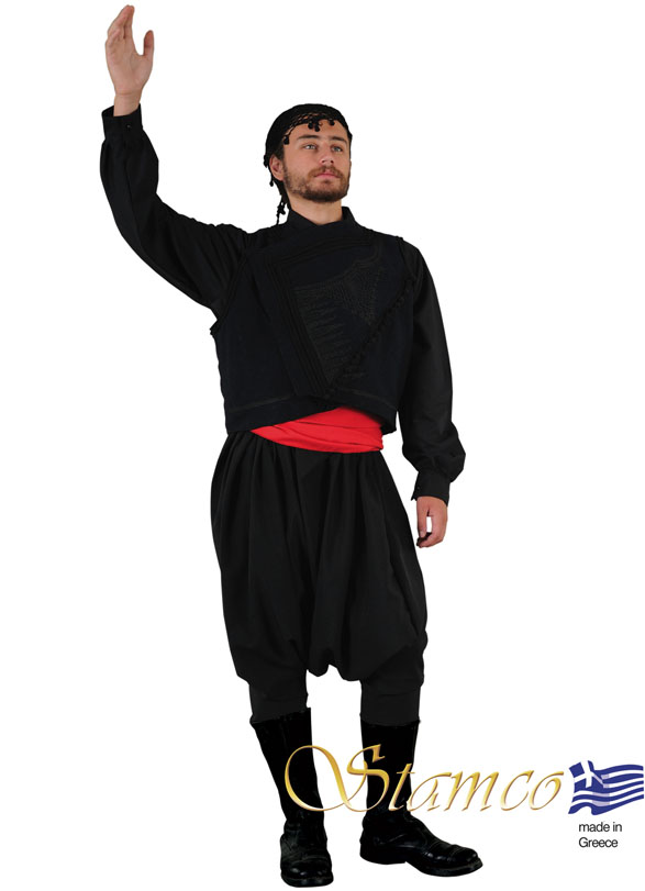 Traditional Dress Crete Man with Embroidered Vest