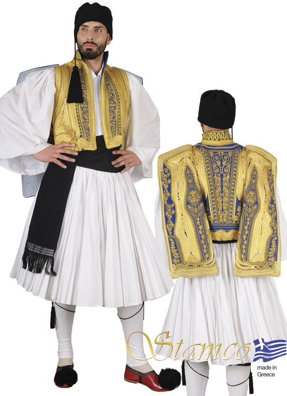 Traditional Dress Evzonas Gold Embroidered