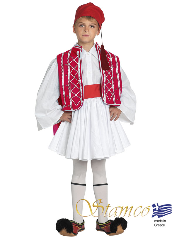 Traditional Dress Tsolias Boy Red
